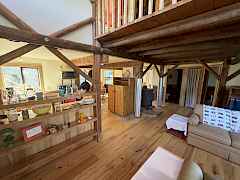 Downstairs Hickory wood floors.